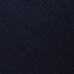 Dark Midnight Blue Linen Pocket Square Fabric