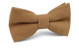 Dark Mustard Twill Linen Bow Tie