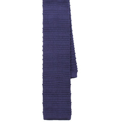 Dark Purple Knitted Tie  Shape View