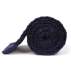 Dark Purple Knitted Tie Side Roll