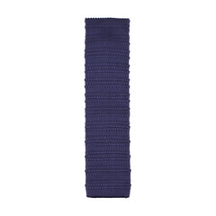 Dark Purple Knitted Tie Vertical View