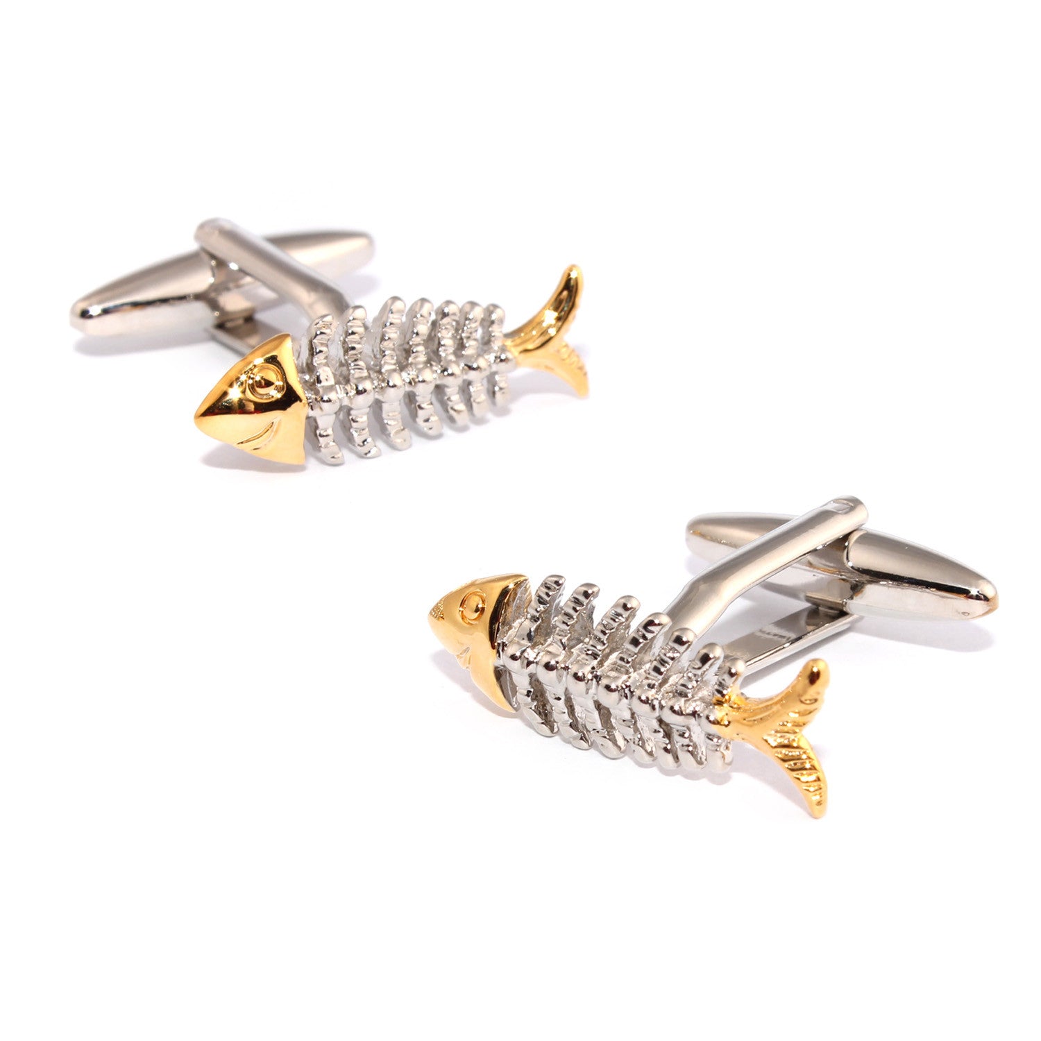 Dead Fish Skeleton Cufflinks
