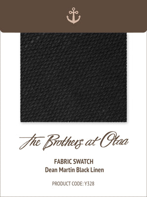 Fabric Swatch (Y328) - Mr Martin Black Linen