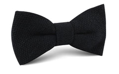 Mr Martin Black Linen Bow Tie
