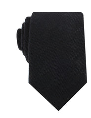 Mr Martin Black Linen Necktie