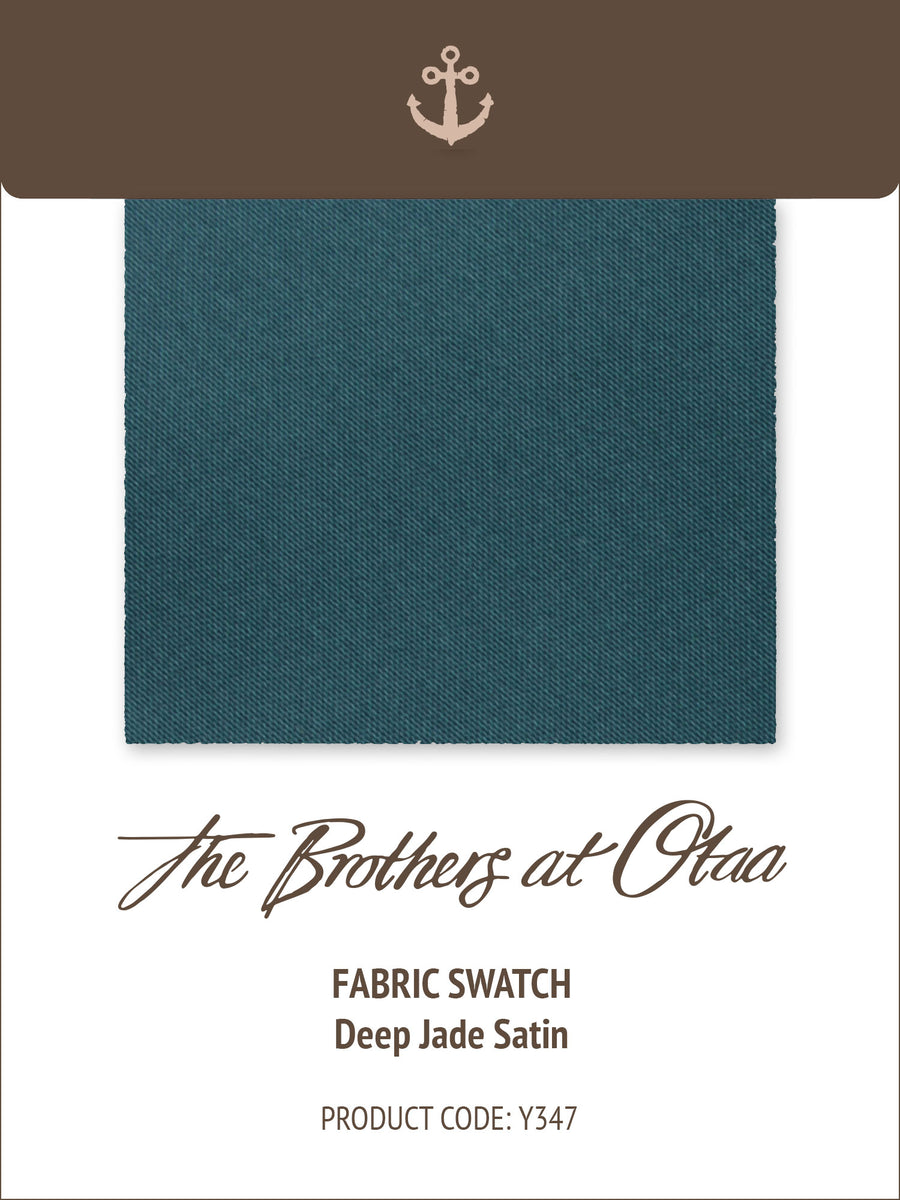 Deep Jade Satin Fabric Swatch | OTAA