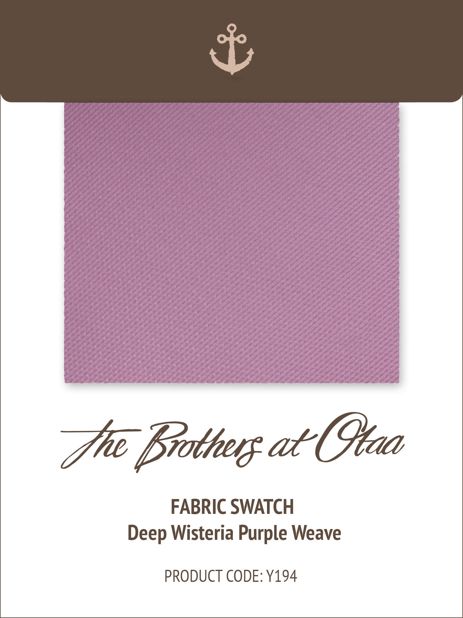Deep Wisteria Purple Weave Y194 Fabric Swatch