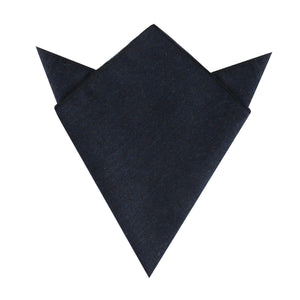 Deep Blue Cotswold Wool Pocket Square
