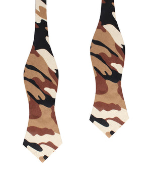 Desert Sand Camouflage Diamond Self Bow Tie