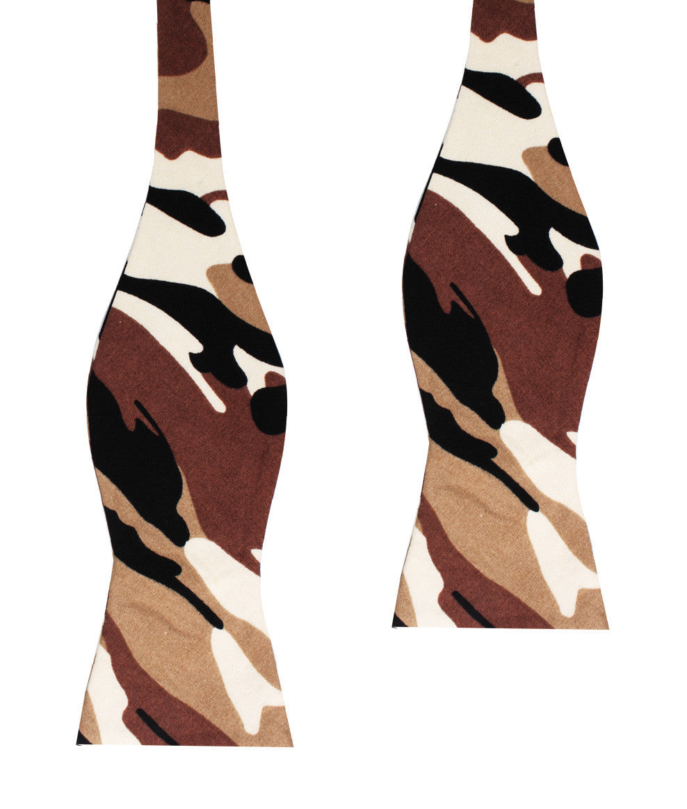 Desert Sand Camouflage Self Bow Tie