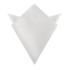 Diamond White Herringbone Chevron Pocket Square
