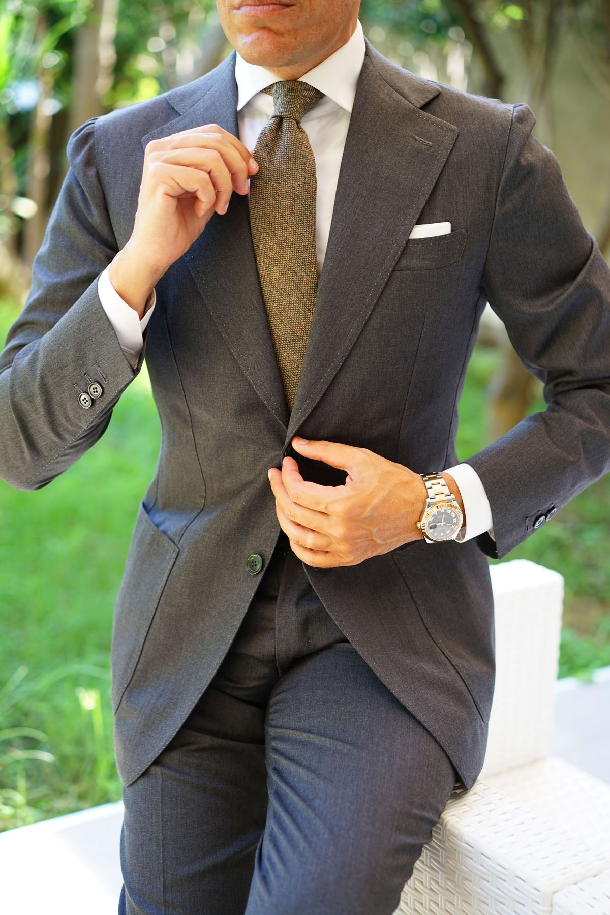 Donegal Green Tie | Shop Fall Wedding Ties | Men's Neckties Australia ...