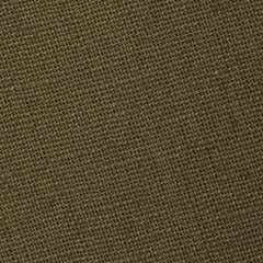 Dry Green Khaki Linen Fabric Necktie