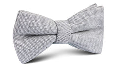 Dry Grey Donegal Linen Bow Tie