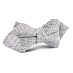 Dry Grey Donegal Linen Diamond Bow Tie
