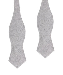 Dry Grey Donegal Linen Diamond Self Bow Tie