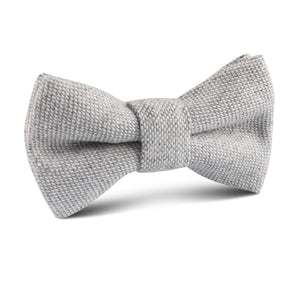 Dry Grey Donegal Linen Kids Bow Tie