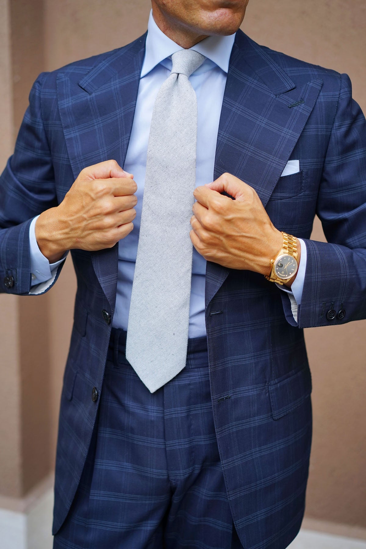Dry Grey Donegal Linen Tie | Light Gray Ties | Best Necktie for Men AU ...