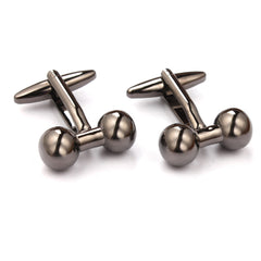 Dumbell Cufflinks Double Front Side