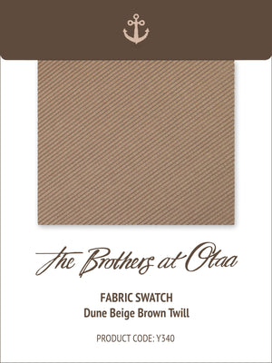 Fabric Swatch (Y340) - Dune Beige Brown Twill