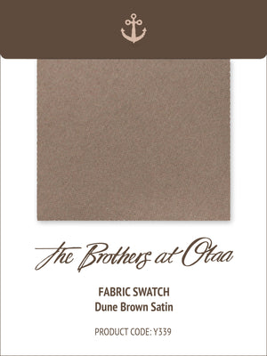 Fabric Swatch (Y339) - Dune Beige Brown Satin