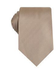 Dune Beige Brown Twill Necktie