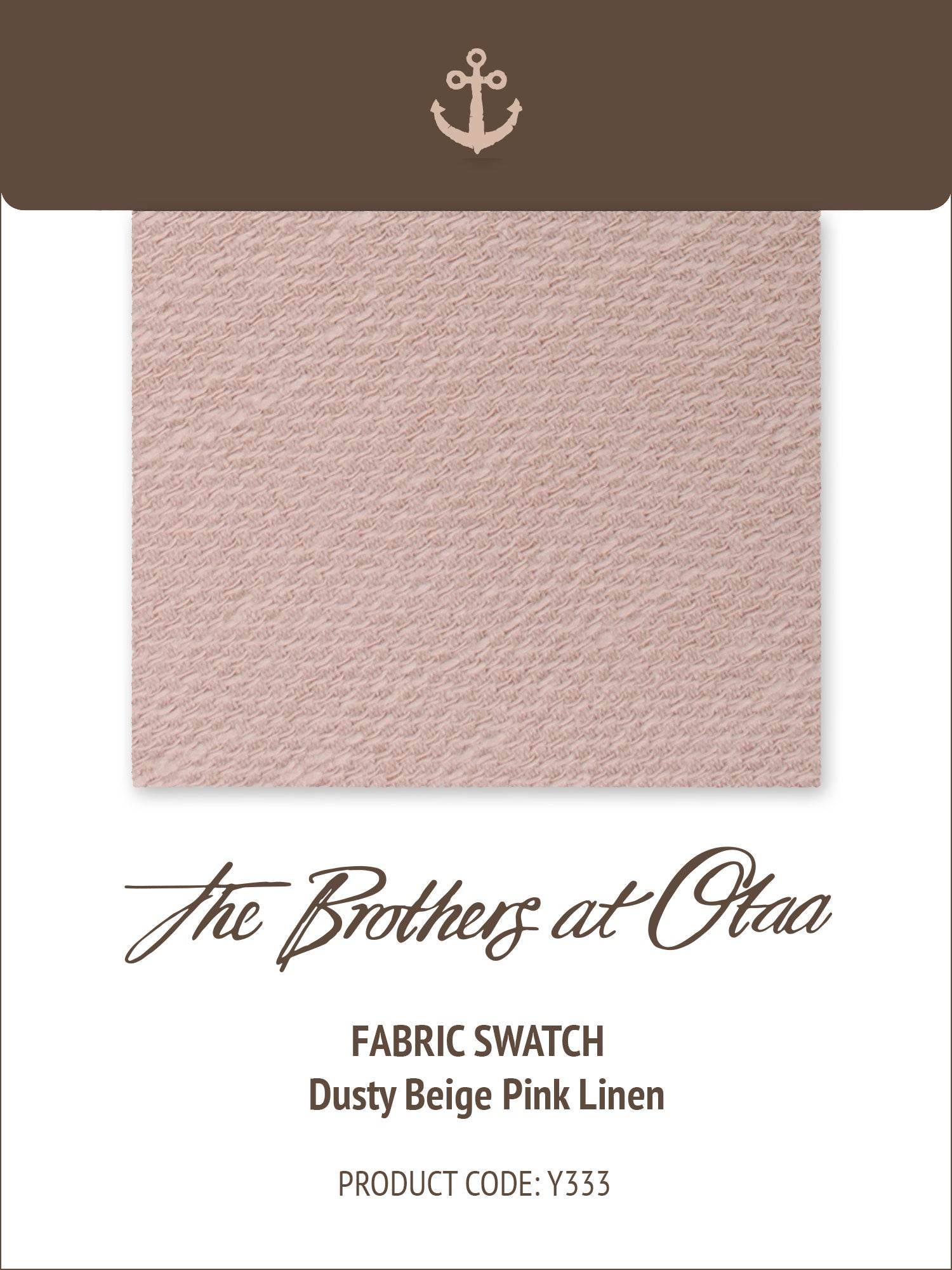 Dusty Beige Pink Linen Y333 Fabric Swatch