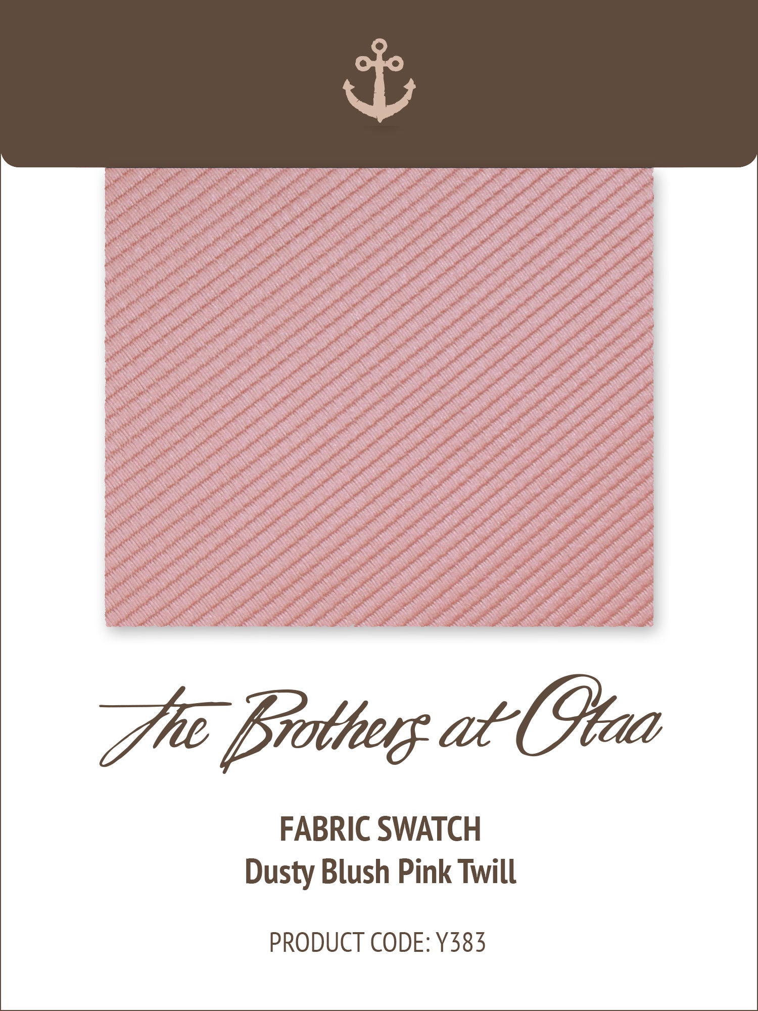 Dusty Blush Pink Twill Y383 Fabric Swatch