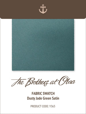 Fabric Swatch (Y363) - Dusty Jade Green Satin