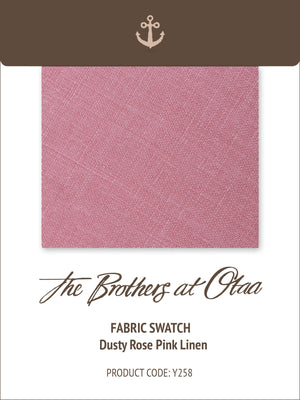 Fabric Swatch (Y258) - Dusty Rose Pink Linen
