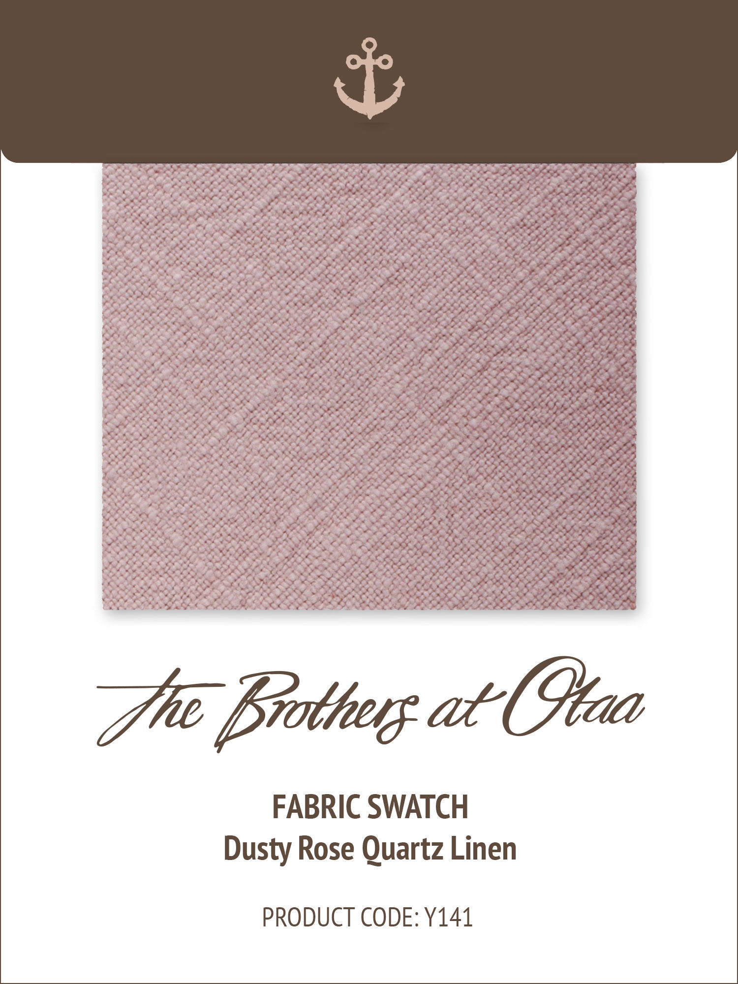 Dusty Rose Quartz Linen Y141 Fabric Swatch