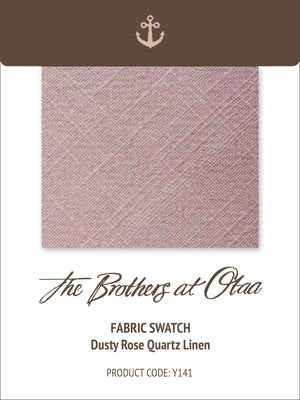 Fabric Swatch (Y141) - Dusty Rose Quartz Linen