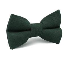Dusty Emerald Green Linen Kids Bow Tie