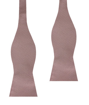 Dusty Mauve Quartz Weave Self Bow Tie