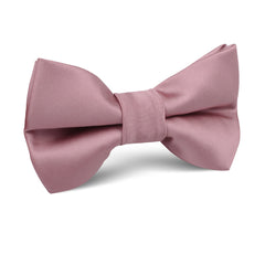 Dusty Rose Pink Satin Kids Bow Tie