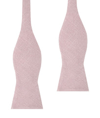 Dusty Rose Quartz Linen Self Bow Tie