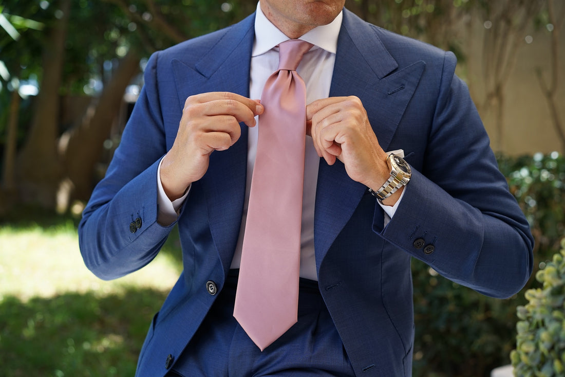 blue dress shirt pink tie TIE | PinkTIE