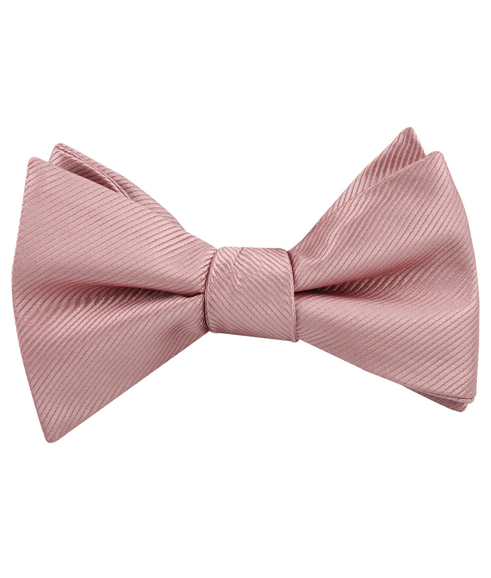 Dusty Rose Vintage Twill Self Tied Bow Tie