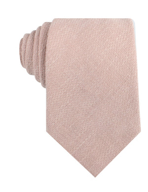 Dusty Beige Pink Linen Necktie