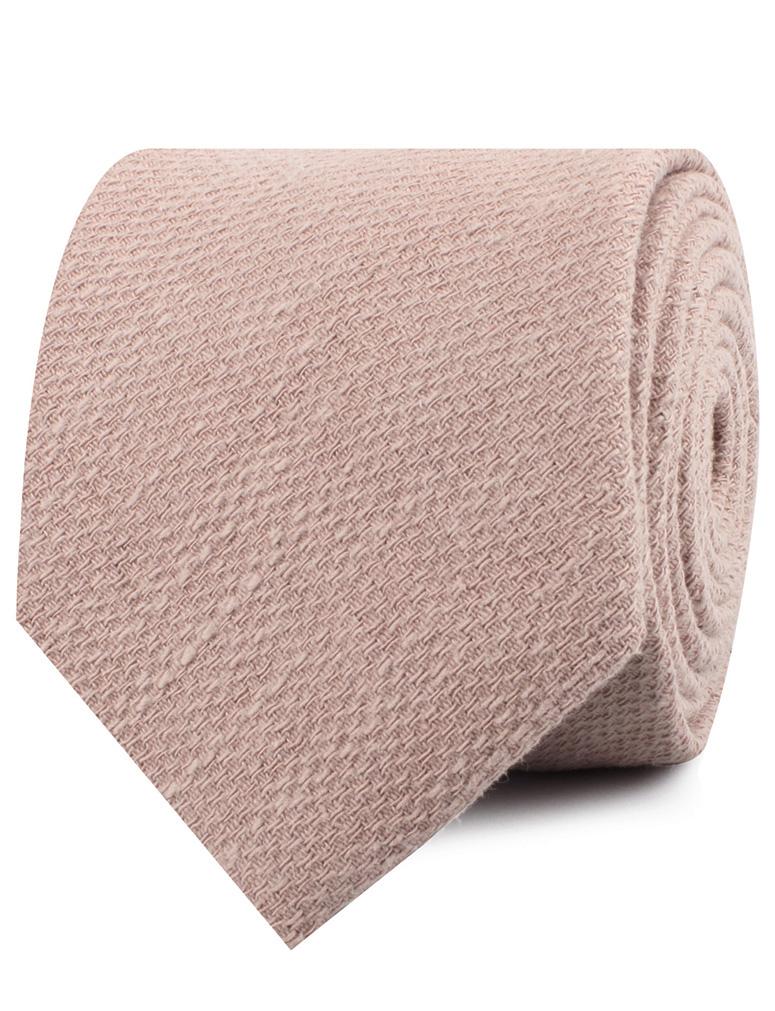 Dusty Beige Pink Linen Neckties