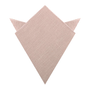 Dusty Beige Pink Linen Pocket Square