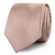 Dusty Blush Crisp Satin Skinny Ties