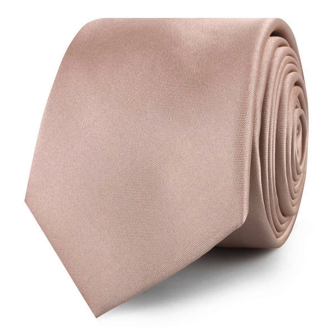 Dusty Blush Crisp Satin Skinny Ties