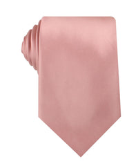 Dusty Blush Pink Satin Necktie