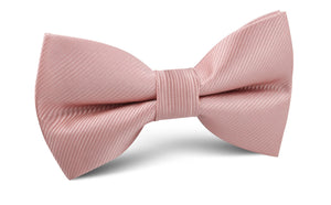 Dusty Blush Pink Twill Bow Tie