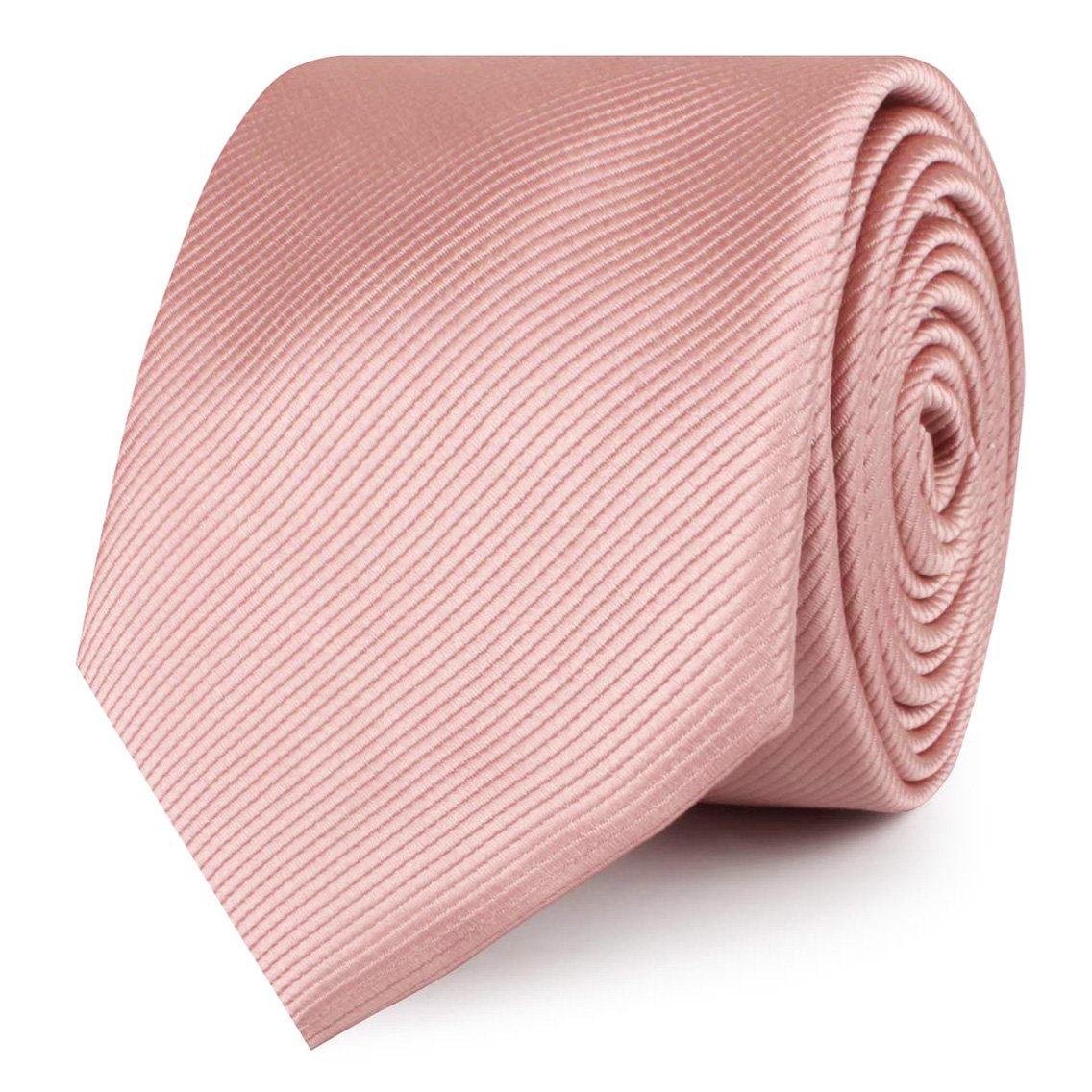 Dusty Blush Pink Twill Skinny Ties