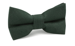 Dusty Emerald Green Linen Bow Tie