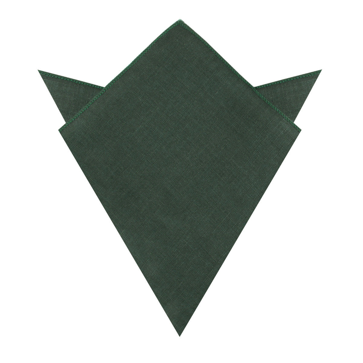 Dusty Emerald Green Linen Pocket Square