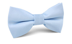 Dusty Ice Blue Weave Bow Tie