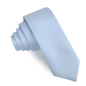 Dusty Ice Blue Weave Skinny Tie